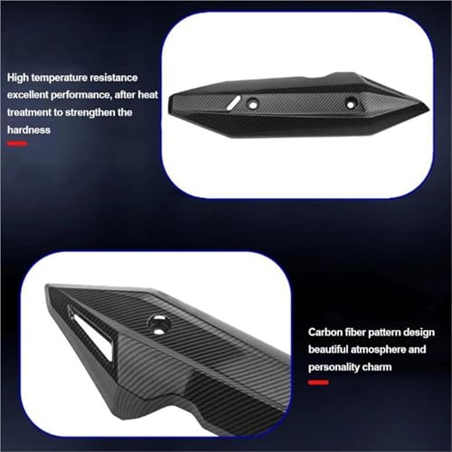 Protector térmico de escape para moto tapa negra de colector con abrazadera 6