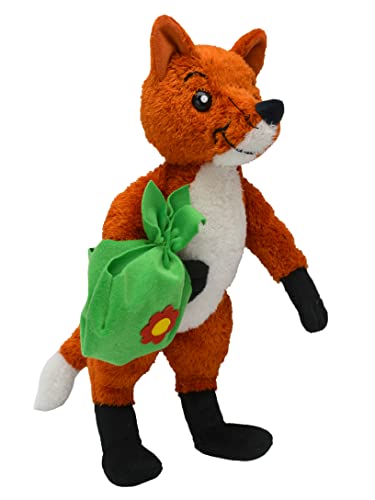 Doudou en peluche renard 35 cm multicolore pour bébé et enfant