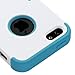 MYBAT IPHONE5HPCTUFFSO021NP Premium TUFF Case for iPhone 5 - 1 Pack - Retail Packaging - Solid White/Tropical Teal