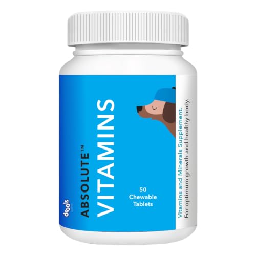 Image of Drools Absolute Dog Supplement Tablets 175g (50 Pieces) Jar | Chicken Flavour | Supports Growth | Maintains Healthy Body Condition | Aids Faster Recovery