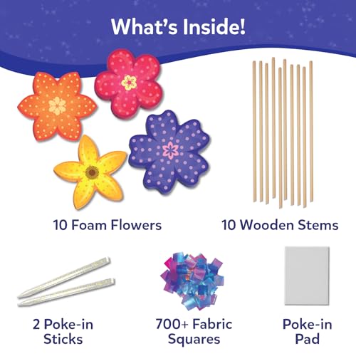 Image of Skillmatics Poke-in Art - Flower Bouquet, DIY Craft Kits, Mess-Free Fun for Kids, Creative Activity, Gifts for Girls & Boys Ages 4, 5, 6, 7, 8, 9