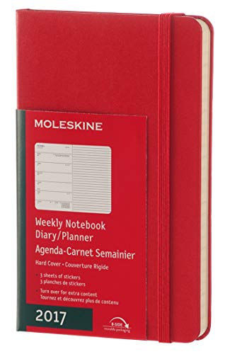 Moleskine Classic 12 Month 2017 Weekly Planner, Hard Cover, Pocket (3.5
