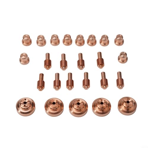 Kit di utensili da taglio al plasma per un totale di 25 pezzi, tra cui punte per elettrodi e ugelli, per saldatori serie ICE Miller Spectrum