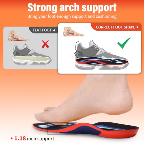 Plantillas ortopédicas para hombre con soporte de arco alto miniatura 3