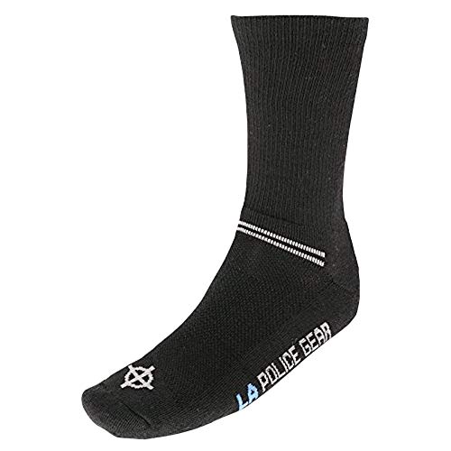 LA Police Gear Men's Dry-Stitch Polyester Cushioned Comfortable Crew Socks