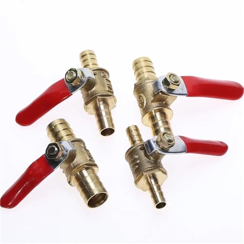 Válvula de bola de cierre rápido de latón para mangueras de 8 mm 5