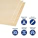 Plywood Sheet Board Squares, A Grade, 12 x 12 inch, 1.5mm Thick, Pack of 5 Unfinished Wood for Crafts Basswood by Craftiff