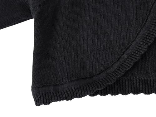 Image of Girls Bolero Cardigan Sweater Toddler Kids Long Sleeve Button Knit Shrug Cropped Cover Up Jacket Tops