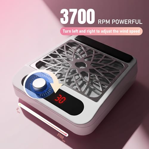 Extractor de polvo de uñas compacto y portátil miniatura 3