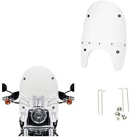 Supremechoice Bike Fiber Glass Front Windshield/Wind shield White For Bajaj Avenger 220 DTS-i