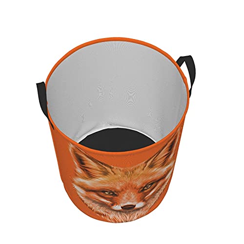 Fehuew Hand Drawn Red Fox Orange Collapsible Laundry Basket With Handle Waterproof Fabric Hamper Laundry Storage Baskets Organizer Large Bins For Dirty Clothes,Toys,Bathroom #TOP2