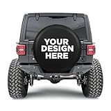 TESFANS PVC Leather Custom Spare Tire Cover - Durable Personlized Tire Cover with...