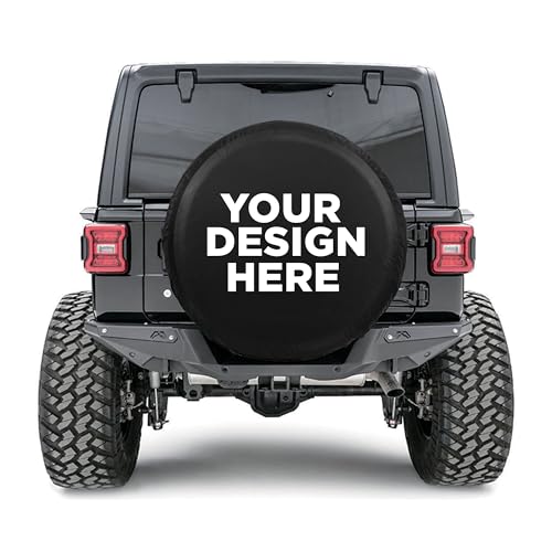 TESFANS PVC Leather Custom Spare Tire Cover - Durable Personlized Tire Cover with Your...