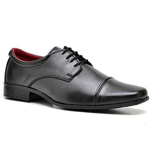 Kit 2 Pares Sapato Social ZARU Preto e Marrom Dubuy R807 (43, PRETO/MARROM)