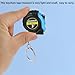 30 Pack Small Tape Measure Keychains,Mini Tape Measures Retractable,Pocket Measurement Tape Bulk Easy Read 3 Feet (30, Blue, 3 Feet)