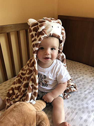 Hooded Toddler Blanket | Plush Soft Animal Baby Or Infant Hoodie Blankie 36X27 + Hood #TOP4