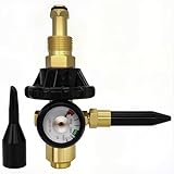 AWLOLWA Balloon Helium Tank Regulator Filler Valve for Balloons with Gauge Pkg/1