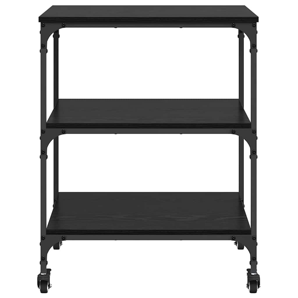 Carrito de cocina con ruedas para almacenamiento, encimera, carrito de cocina, con ruedas para almacenamiento, encimera, carrito auxiliar ideal para cocina y comedor (60 x 41 x 76 cm)