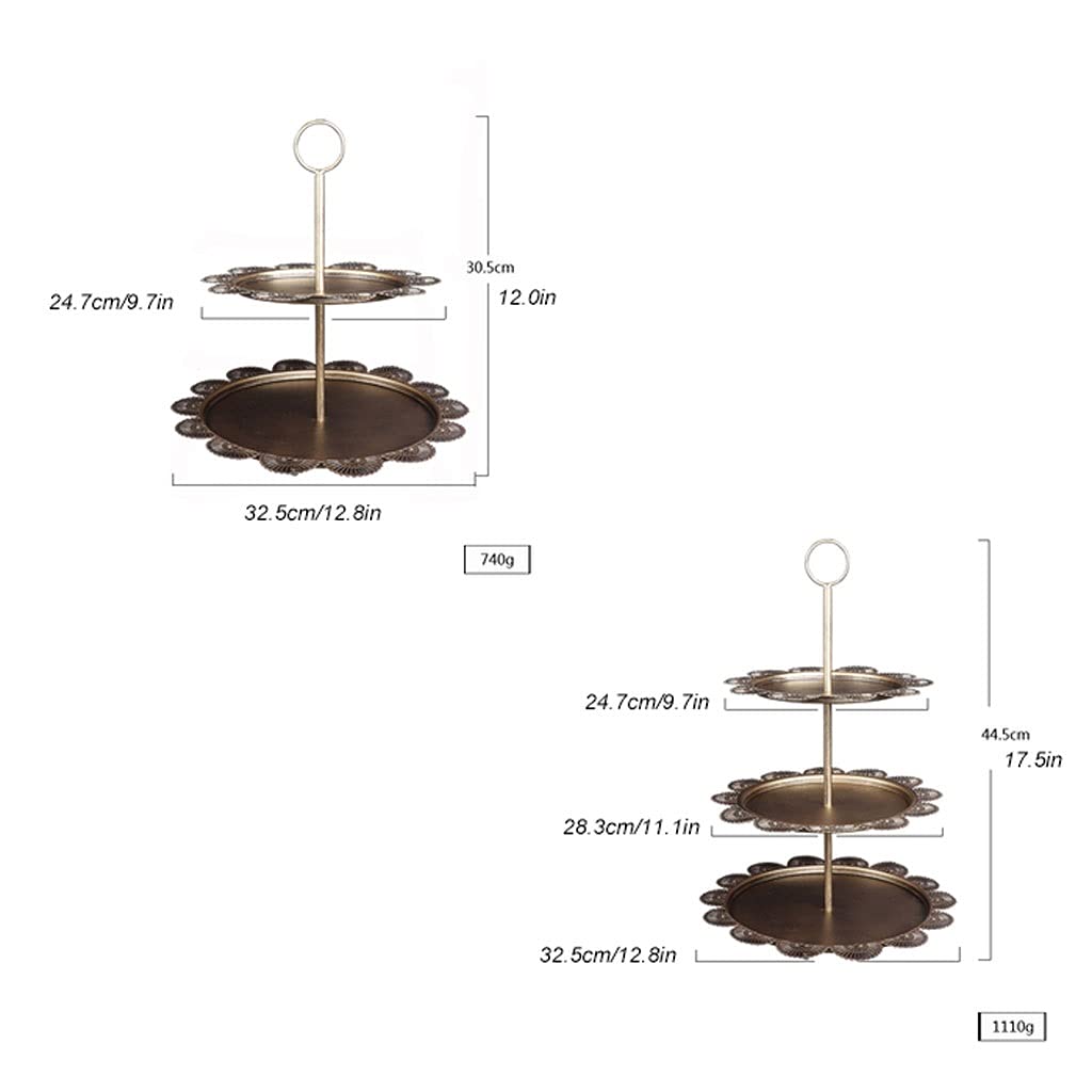 LUCBEI Kuchenständer ServierStänder Spitze Kuchenplatte Dessert Tischdekoration Geburtstag mehrschichtige Kuchenplatte Eisen Hochzeit Dekoration Dekoration Cupcake Stand Tortenständer
