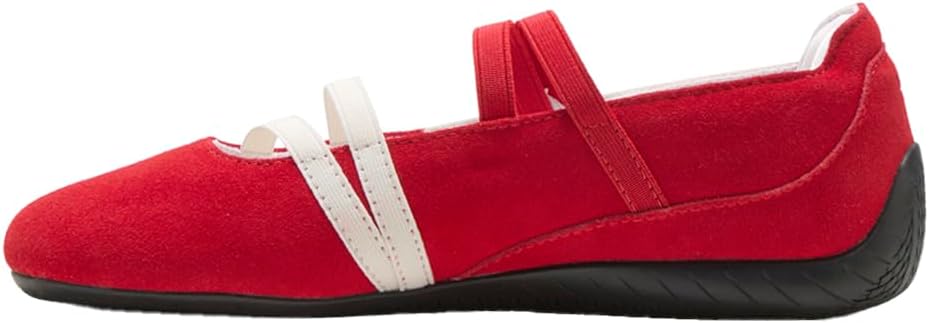 PUMA Womens Speedcat Ballet Suede Flats Casual - Red