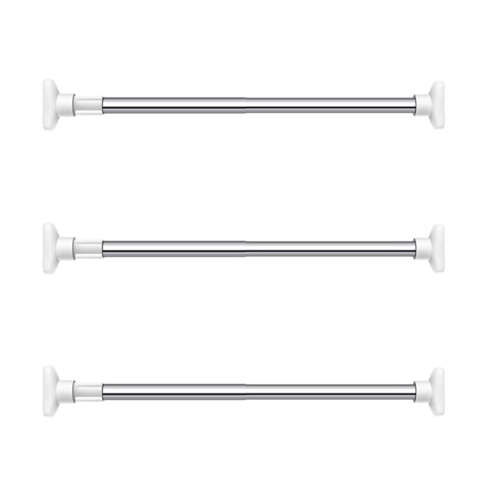 Hndhbfgrt 3X Stainless Steel Telescopic Adjustable Rod Clothes Dryer Stainless Steel Tension Rod Bathroom Rail