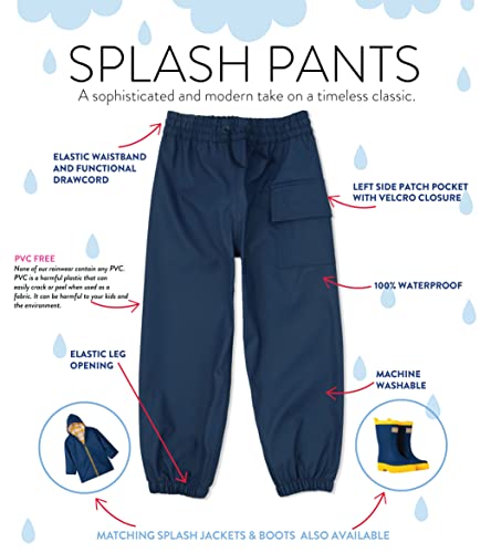 Hatley RCPNAVY002-400 Kids Rain Pants, Navy thumb #2