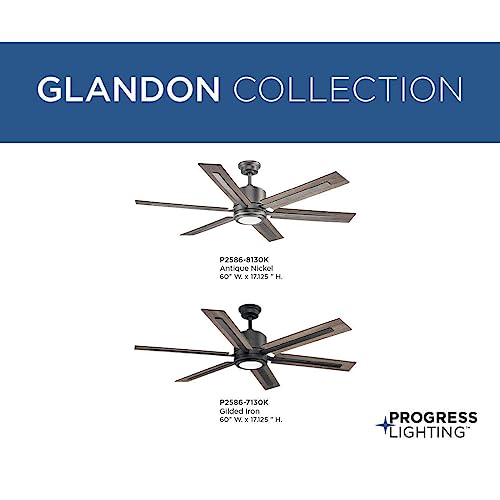 Progress Lighting P2586-8130K Protruding Mount, 6 Walnut/Driftwood Blades Ceiling Fan thumb #18