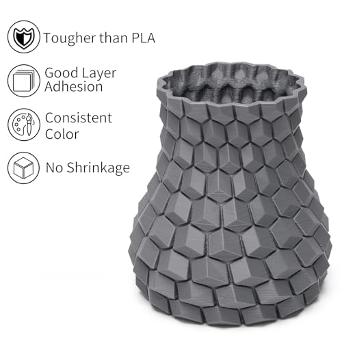 Image of INLAND Micro Center PLA+ 3D Printing Filament 1.75mm - PLA Pro Dimensional Accuracy + /- 0.03 mm - 1kg Cardboard Spool (2.2 lbs) (1 Pack Silver, 1.75mm)