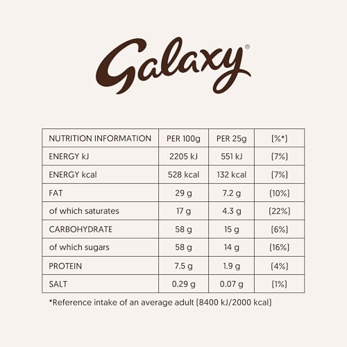 Galaxy Milk Chocolate Bar Indulgence Extra Large Easter Egg, Chocolate Gifts, 252g