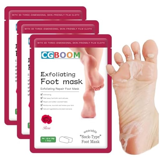 3er Pack Fußmaske Hornhaut und abgestorbene Haut entfernen Fußpeeling Maske Anti Aging Exfoliating Socken Fußschälmaske Hornhaut Socken Peeling Baby Feet für Frauen & Männer Rose