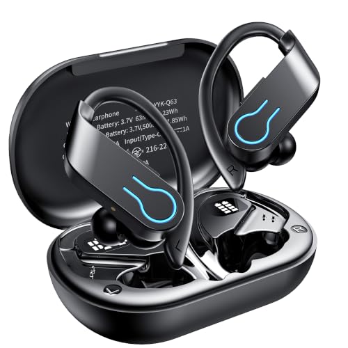 Wireless-Earbuds-120H-Playtime-Bluetooth-61-Sport-Headphones-with-Earhooks Wireless Earbuds 120H Playtime Bluetooth 6.1 Sport Headphones with Earhooks - Image 1