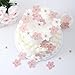 YOcity 60 Pcs Edible Cherry Blossom for Cake Decorations Edible Flowers Cupcake Toppers Wafer Paper Flowers for Baby Shower Kids Birthday Party Decorations Supplies Pink White