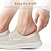 Womens Walking Shoes Comfort, Linen Upper Womens Slip On Shoes for Plantar Fasciitis with Non Slip Sole, Fashion Womens Sneakers (Beige,7.5)