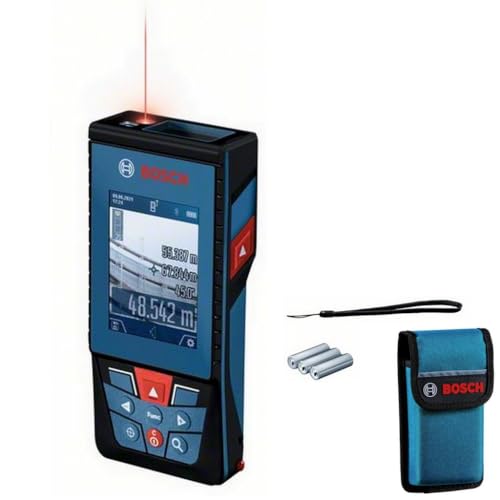 Bosch Professional Medidor Láser GLM 100-25 C (cámara integrada, alcance: hasta 100 m, robusto, IP54, ±1,5 mm*, 3 pilas AA, correa de sujeción, funda)