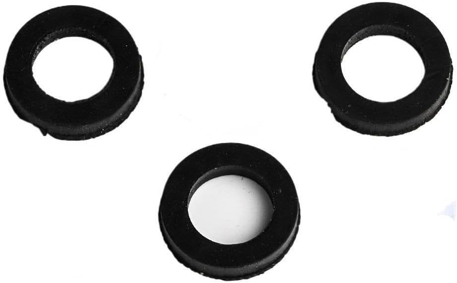 Silicone Gasket, Flat Washer, 20pcs 1/2" Black Or White Silicone Sealing Gasket for Hose, Plumbing Faucet Washer Rubber(Black)
