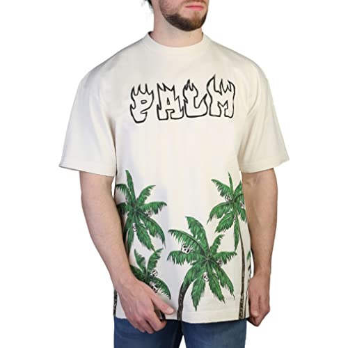 Palm Angels Hombre Camiseta Vintage White – Green S