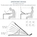 immagine 3Supporto PC Portatile, Angolazione Regolabile Portatile Pieghevole PC Stand, Alluminio Ventilato Supporto per MacBook/iPad Laptop/dell/Lenovo/HP/Altri 10-17.3