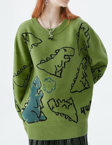 FCOOLYEET Y2K Sweater Men Oversized Graphic Sweater Pullover Aesthetic Crewneck Knitted Sweater Cool Sweaters3