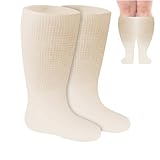 Bigzagger Diabetikersocken Damen Herren, Socken Ohne Gummibund, Diabetiker Socken mit Extra Große Sockenöffnung Geschenke für Diabetiker