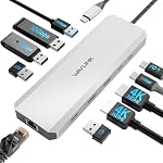 Laptop Docking Station, WAVLINK 10G USB C Hub with Dual HDMI, 100W PD in, 10Gbps USB-A/C 3.2, 5Gbps USB-A, USB2.0, Gigabit Ethernet for Dell/HP/Lenovo etc, Windows Systerm Computer Only