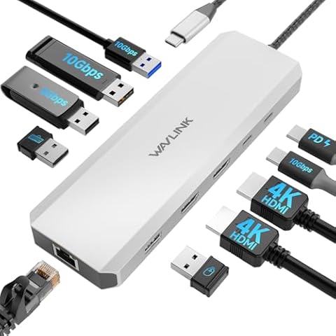 WAVLINK 10G USB C Hub with Dual HDMI Cover