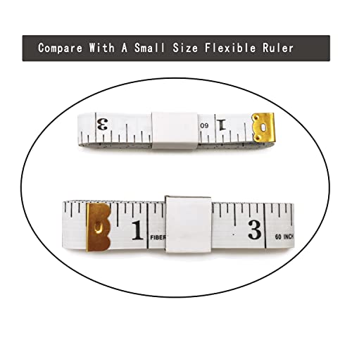 3 Pack Double Scale Soft Measuring Tape For Body Sewing Tailor Cloth Flexible Ruler, Fabric Craft Tape Measure & Medical Body Measurement 60 Inch/150Cm,White #TOP4