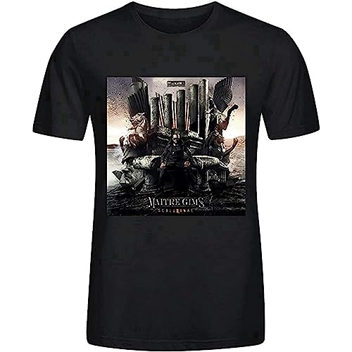 TIEGUAN Maitre Gims Subliminal T Shirts for Men Black Black XL