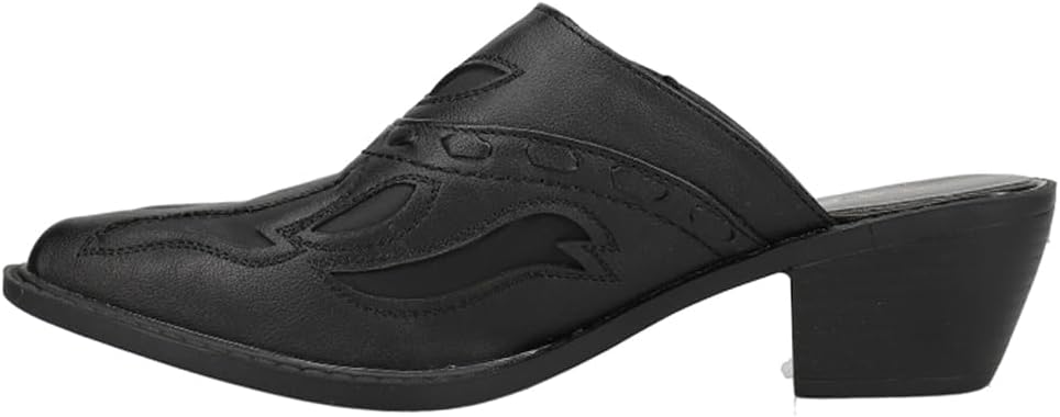 ROPER Womens Beth Mules Dress Casual Casual Low Heel 1-2" - Black - Size 9 M
