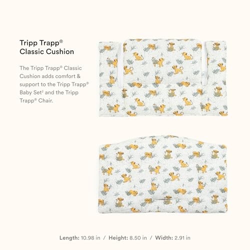 Image of Stokke Tripp Trapp Classic Cushion 2, Disney Lion King Jungle - Pair with Tripp Trapp Chair or High Chair for Support & Comfort - Machine Washable