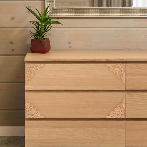 Appliques Décoratives Sculptées en Bois Massif pour Customiser une Armoire - 5