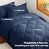 CozyLux Twin Comforter Set with Sheets Navy Blue - 5 Pieces Bed in a Bag Twin, All Season Bed Set for Girls and Boys, Bedding Set with Down Alternative Comforter, Sheets, Pillowcase & Sham #2