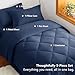 CozyLux Twin Comforter Set with Sheets Navy Blue - 5 Pieces Bed in a Bag Twin, All Season Bed Set for Girls and Boys, Bedding Set with Down Alternative Comforter, Sheets, Pillowcase & Sham