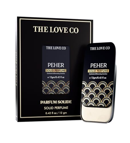 Image of THE LOVE CO. Solid Perfume for Men & Women | Long-Lasting Floral Fragrance Balm | Alcohol-Free, Travel-Friendly, Pocket Perfume Stick | Luxury Scent - 12gm (Peher)