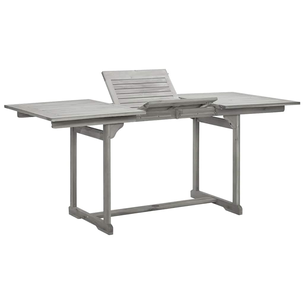 Wysuwany stół ogrodowy z litego drewna akacjowego 120-170 x 80 x 75 cm, stół drewniany, taras, stół do jadalni, do ogrodu, do użytku na zewnątrz